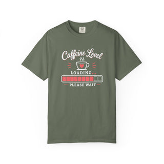 Caffeine Level Loading Shirt, Funny Coffee Lovers Tee, Retro Coffee Shirt