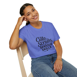 Cute Scrubs Serious Skills Shirt, Funny Nurse Tee, Healthcare Worker Gift