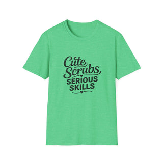 Cute Scrubs Serious Skills Shirt, Funny Nurse Tee, Healthcare Worker Gift
