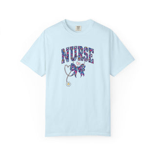Floral Nurse Shirt Girly Nurse Tee RN LPN Shirt Stethoscope Nurse Shirt NICU ER Shirt School Nurse Shirt New Nurse Gift