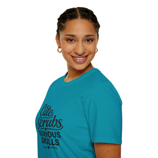 Cute Scrubs Serious Skills Shirt, Funny Nurse Tee, Healthcare Worker Gift