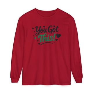 You Got This Long Sleeve Shirt – Motivational Quote Tee, Positive Affirmation Shirt, Trendy Typography Top
