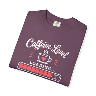 Caffeine Level Loading Shirt, Funny Coffee Lovers Tee, Retro Coffee Shirt
