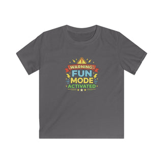 Kids T-Shirt - "Warning: Fun Mode Activated" Colorful Graphic Tee