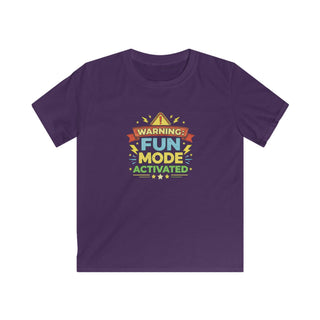 Kids T-Shirt - "Warning: Fun Mode Activated" Colorful Graphic Tee
