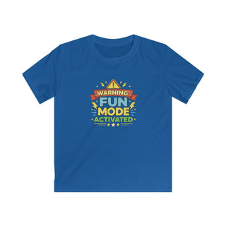 Kids T-Shirt - "Warning: Fun Mode Activated" Colorful Graphic Tee