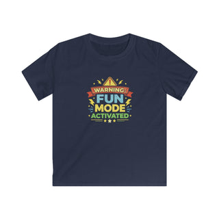 Kids T-Shirt - "Warning: Fun Mode Activated" Colorful Graphic Tee