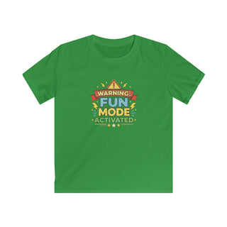 Kids T-Shirt - "Warning: Fun Mode Activated" Colorful Graphic Tee