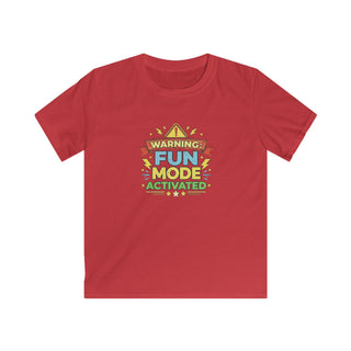Kids T-Shirt - "Warning: Fun Mode Activated" Colorful Graphic Tee