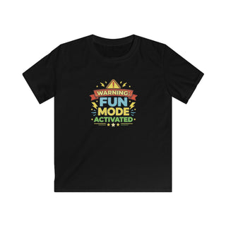 Kids T-Shirt - "Warning: Fun Mode Activated" Colorful Graphic Tee