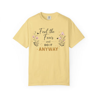 Feel the Fear and Do It Anyway Gold Motivational Quote Hoodie Shirt