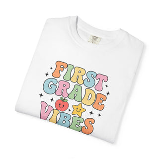 First Grade Vibes Tee Cute Back to School Teacher Shirt