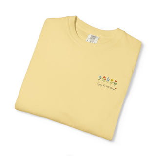 Enjoy the Little Things Embroidered Floral Aesthetic Tee