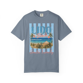 Vintage Lido Beach Tshirt – Garmentdyed Coastal Graphic Retro Design