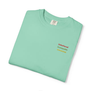 Unbothered Unstoppable Unmatched Embroidered Minimalist Tee