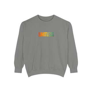 Limitless Sweatshirt, Motivational Gradient Graphic Aesthetic Crewneck Gift
