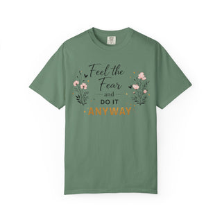 Feel the Fear and Do It Anyway Gold Motivational Quote Hoodie Shirt
