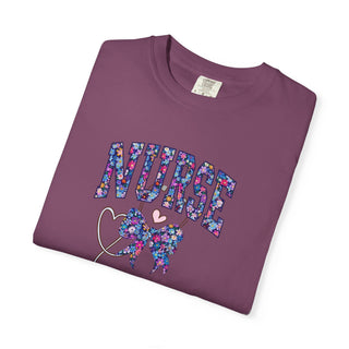 Floral Nurse Shirt Girly Nurse Tee RN LPN Shirt Stethoscope Nurse Shirt NICU ER Shirt School Nurse Shirt New Nurse Gift