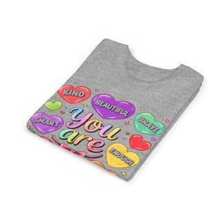 You Are Kind Brave Smart Loved Girls Cute Affirmation T-Shirt Design