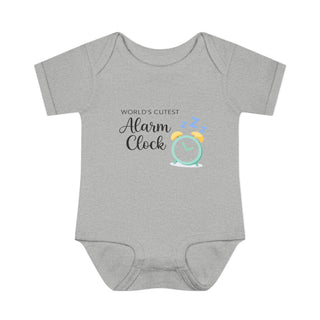 World’s Cutest Alarm Clock Onesie Funny Newborn Baby Outfit Gift