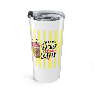 Teacher Half Coffee Shirt, Teacher Coffee Lover Tee, Funny Teacher Shirt, Iced Coffee Teacher Gift, Back to School Teacher Apparel