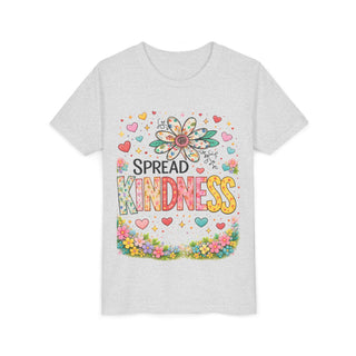 Spread Kindness Girls T-Shirt – Cute Floral Positive Kids Tee
