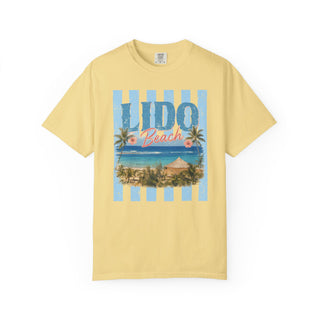 Lido Beach Vintage Coastal Graphic Tee Tropical Beach Vacation Shirt Retro Summer Travel T-Shirt Palm Tree Ocean Graphic Tee Africa Beach Lover Gift