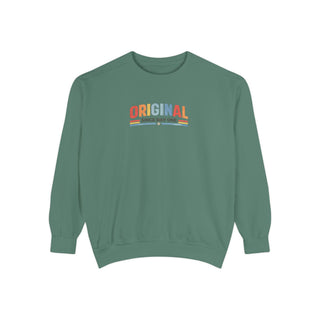 Vintage Graphic Sweatshirt – Garment Dyed Relaxed Fit Crewneck Original Since Day One Sweatshirt
