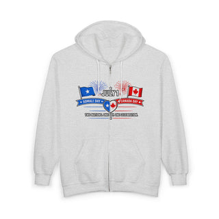 Two Nations One Day One Celebration Hoodie, Somalia Day Canada Day July 1 Gift, 1st of July Crew Hoodie, Somali Canadian Pride Sweatshirt