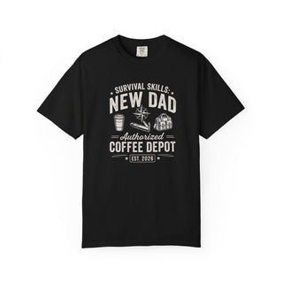 New Dad Survival Skills Tee | Authorized Coffee Depot Shirt (Est. 2026)