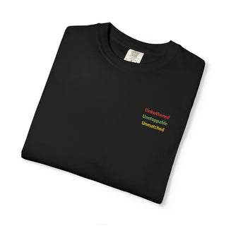 Unbothered Unstoppable Unmatched Embroidered Minimalist Tee