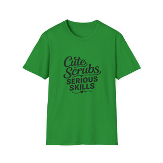 Cute Scrubs Serious Skills Shirt, Funny Nurse Tee, Healthcare Worker Gift