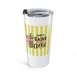 Half Teacher Half Coffee Shirt, Teacher Coffee Lover Tee, Funny Teacher Shirt, Iced Coffee Teacher Gift, Back to School Teacher Apparel