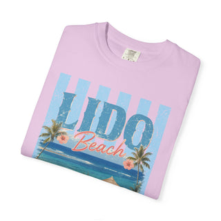 Lido Beach Vintage Coastal Graphic Tee Tropical Beach Vacation Shirt Retro Summer Travel T-Shirt Palm Tree Ocean Graphic Tee Africa Beach Lover Gift