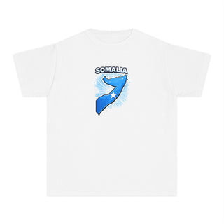Somalia Map Youth Shirt, Somali Pride Kids Tee, Somalia Flag Outline T-Shirt, Heritage Gift for Boys Girls, Patriotic Somalia Youth Tee