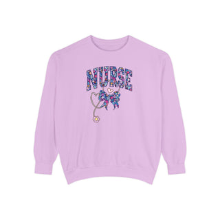Floral Nurse Sweatshirt Cute Nurse Gift RN LPN Crewneck Nurse Appreciation Sweatshirt Healthcare Worker Gift Medical Professional Sweatshirt