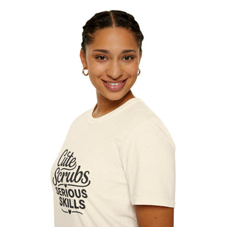Cute Scrubs Serious Skills Shirt, Funny Nurse Tee, Healthcare Worker Gift