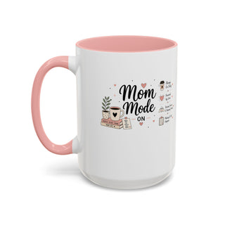 Mom Mode Accent Coffee Mug (11, 15oz) – Running on Coffee & Love