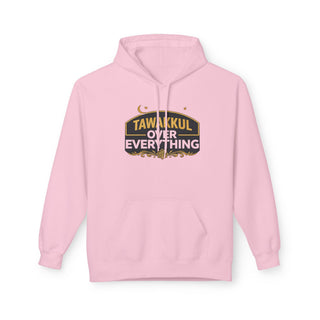 Tawakkul Unisex Islamic Hoodie Faith Message Soft Midweight Fleece