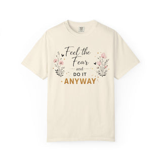 Feel the Fear and Do It Anyway Gold Motivational Quote Hoodie Shirt