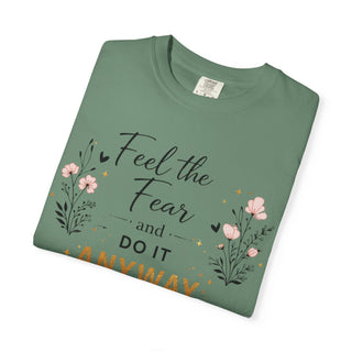 Feel the Fear and Do It Anyway Gold Motivational Quote Hoodie Shirt