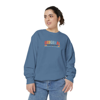 Vintage Graphic Sweatshirt – Garment Dyed Relaxed Fit Crewneck Original Since Day One Sweatshirt