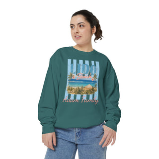 Vintage Beach Sweatshirt – Garmentdyed Palm Tree Coastal Crewneck