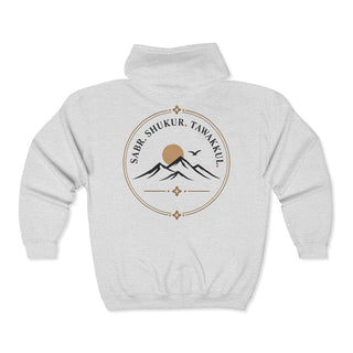 Islamic Hoodie – Sabr Shukur Tawakkul Fullzip Mountain Design