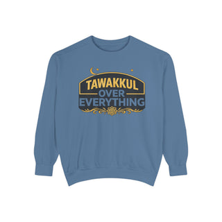 Tawakkul Unisex Sweatshirt Islamic Faith Crewneck with Crescent Moon