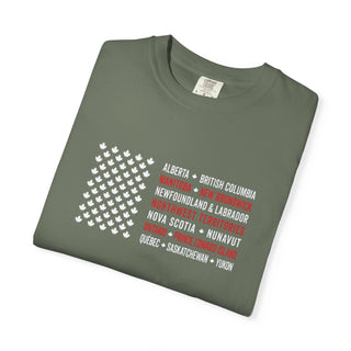 Canadian Maple Leaf Flag Shirt Unisex Heavyweight Cotton Canada Souvenir Tee