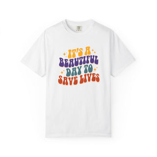It's a Beautiful Day to Save Lives Nurse Shirt, Retro RN LPN Tee, Healthcare Worker Gift, Nurse Appreciation Shirt, Medical Professional Graphic Tee