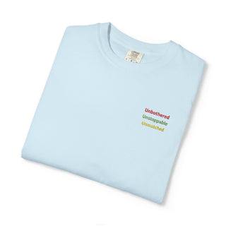 Unbothered Unstoppable Unmatched Embroidered Minimalist Tee