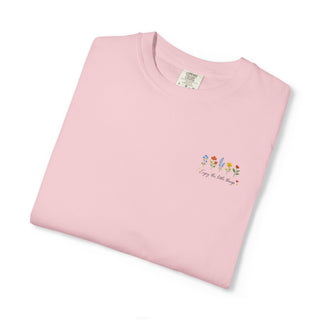 Enjoy the Little Things Embroidered Floral Aesthetic Tee