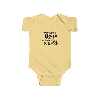 Daddy’s Boy Mommy’s World Onesie Baby Boy Outfit Cute Mom Dad Gift